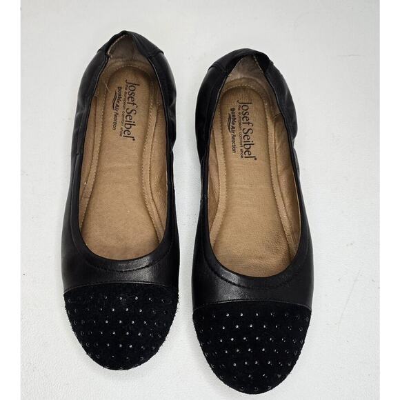 WOMENS JOSEF SEIBEL PIPPA LEATHER Ballet Flats SLIP ON COMFORT SHOES EU 38 - Picture 2 of 10